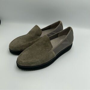 Eileen Fisher Dell Suede & Mesh Slip On Loafers Platform Size 8 Shoes